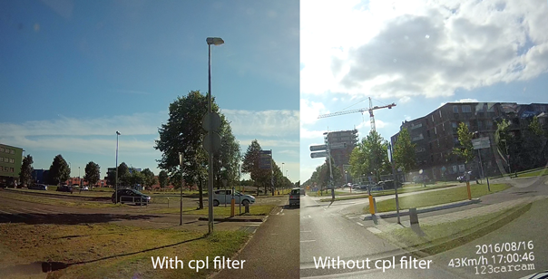 Dashcam CPL filter voor BL1200+GPS