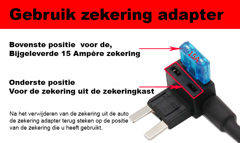 Micro3 ATL Fuse-TAP + 15 Ampère zekering