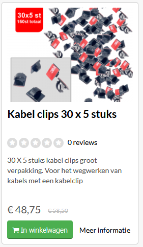 Verzamelen Grijpen Beroep 5 stuks Kabelclips 3m - 123carcam.nl