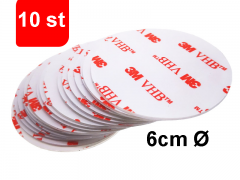 10 st 3M sticker transparant 6cm