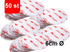 50 st 3M sticker transparant 6cm