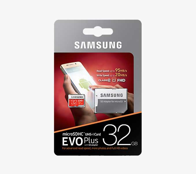 Dashcam-geheugen-32GB Samsung EVO Plus